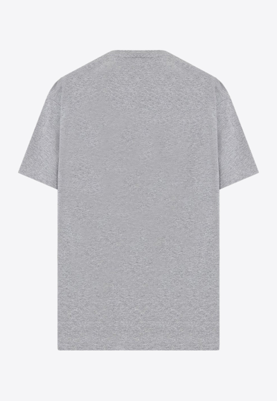 Shop Totême Basic Crewneck T-shirt In Gray