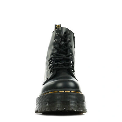 Pre-owned Dr. Martens' Boots Dr Martens Damen Jadon Polished Smooth Schwarz