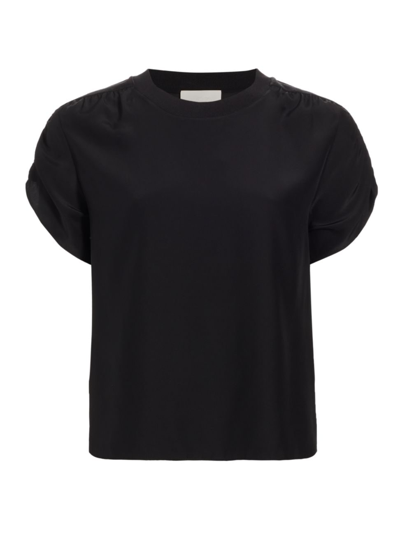 Shop Cinq À Sept Women's Lorainne Silk T-shirt In Black
