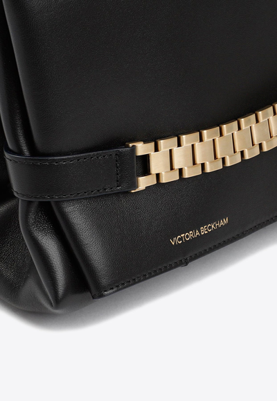 Shop Victoria Beckham Chain Nappa Leather Pouch With Strap In Black