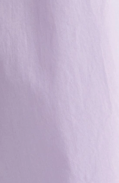 Shop Du Paradis Short Sleeve Cotton Midi Shirtdress In Lilac