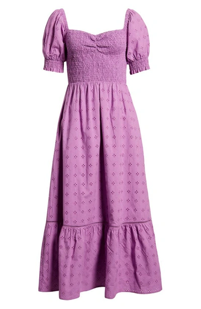 Shop Lost + Wander La Luna Puff Sleeve Dress In Lavender