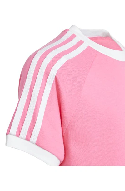 Shop Adidas Originals Kids' Lifestyle Cotton T-shirt Dress In Pink Fusion