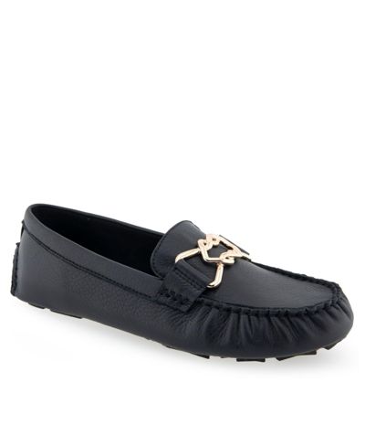 Shop Aerosoles Women's Gaby Casual Loafer In Black Leather