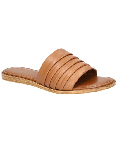 Shop Bella Vita Women's Italy Rya-italy Flat Slide Sandals In Whiskey Italian Leather