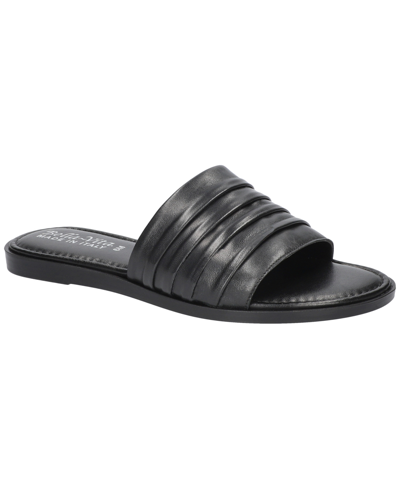 Shop Bella Vita Women's Italy Rya-italy Flat Slide Sandals In Black Italian Leather