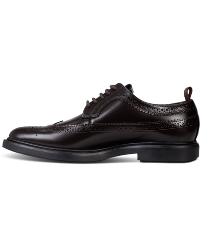 Shop Hugo Boss Men's Larry Wingtip Derby Dress Shoe In Dark Red