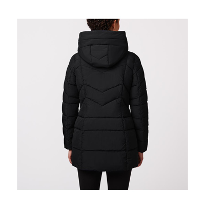 Shop Bernardo Women's Mid-length Puffer Jacket In Black