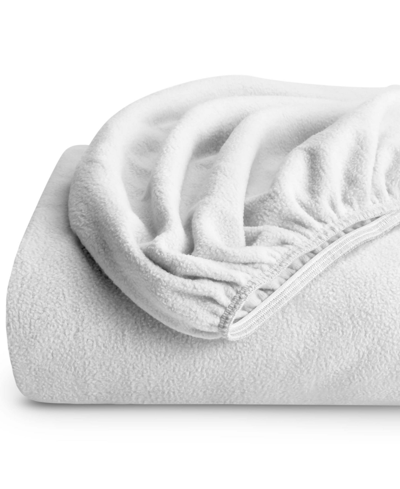 Shop Bare Home Polar Fleece Fitted Sheet King In White
