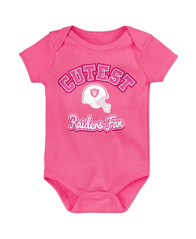 Shop Outerstuff Girls Newborn And Infant Pink Las Vegas Raiders Cutest Fan Bodysuit