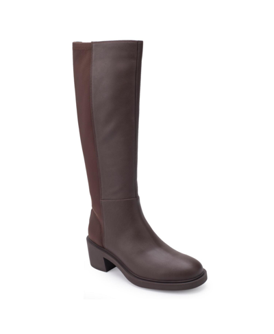 Shop Aerosoles Women's Gabicce Tall Block Heel Boot In Java Leather