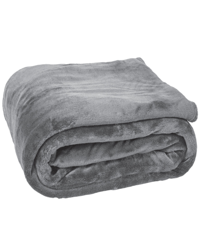 Shop Dream Theory Mega Colossal Oversized Ultra-soft Plush Velvet Family Blanket, 108" X 132" In Gray