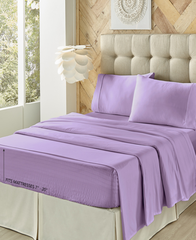J Queen New York Royal Fit 300 Thread Count 100% Cotton 4-pc. Sheet Set, California King In White