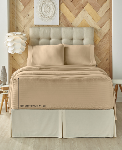 J Queen New York Royal Fit 300 Thread Count 100% Cotton 4-pc. Sheet Set, California King In White