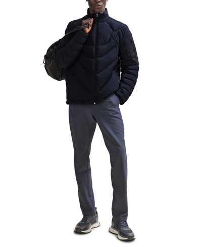 Shop Hugo Boss Boss By  Men's Water-repellent Down-filled Jacket In Dark Blue