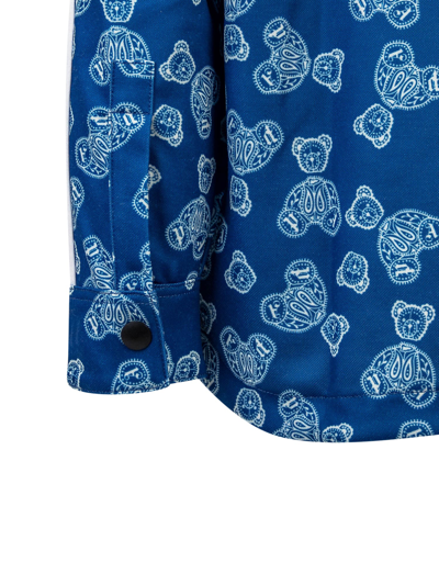Shop Palm Angels Paisley Shirt In Blue Off W