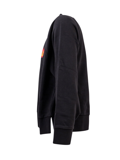 Shop Palm Angels Sweatshirt With Logo In Black Red