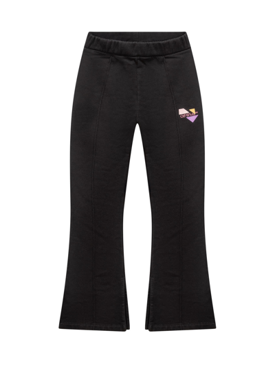 Shop Off-white Logo Geometria Sweatpants In Black Fuchsia