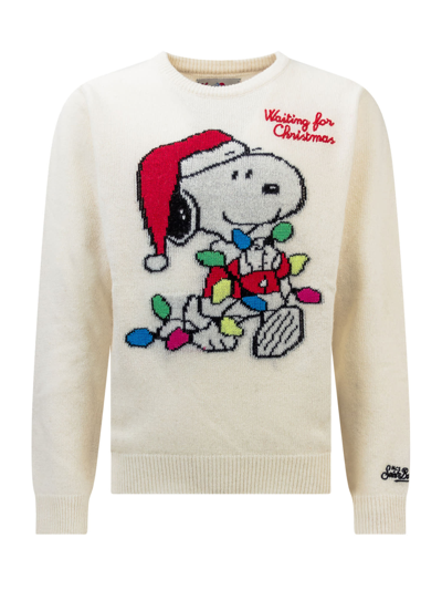 Shop Mc2 Saint Barth Snoopy Sweater In Snoopy Waiting For 10 Emb