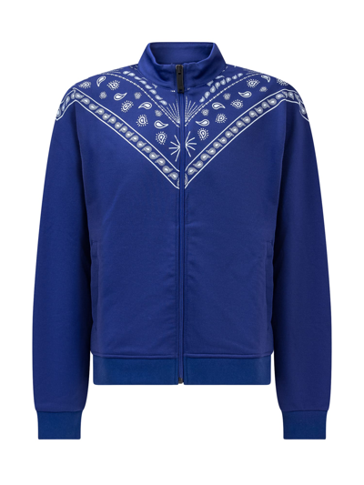 Shop Marcelo Burlon County Of Milan Bandana Sweatshirt In Blue-white