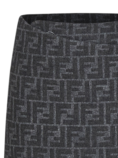 Shop Fendi Skirt In Grey