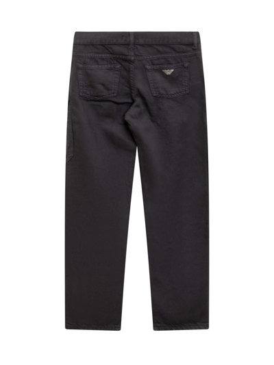 Shop Emporio Armani Jeans With Logo In Blu Navy