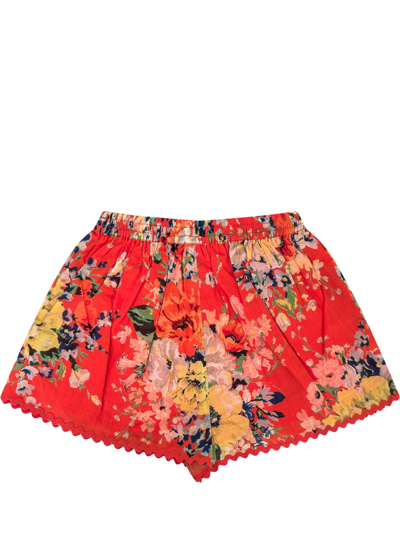 Shop Zimmermann Alight Short In Red Floral