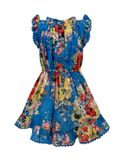Shop Zimmermann Alight Flip Dress In Blue Floral