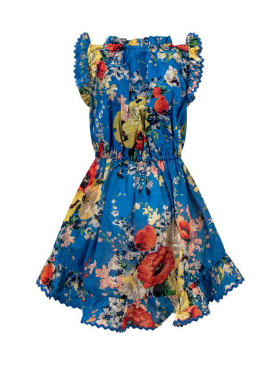Shop Zimmermann Alight Flip Dress In Blue Floral