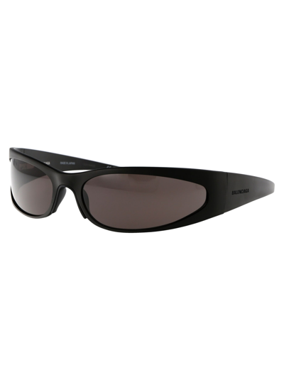 Shop Balenciaga Bb0290s Sunglasses In 001 Black Black Grey