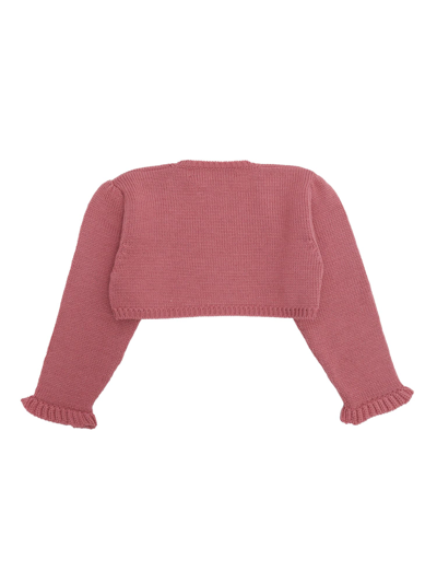 La Stupenderia Knitted Shrug In Pink