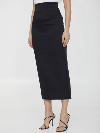Shop Khaite Loxley Skirt In Black