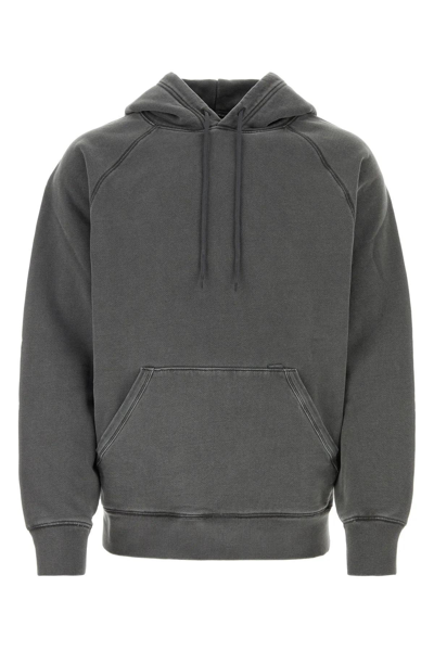 Shop Carhartt Graphite Cotton Hooded Taos Sweat In Grey