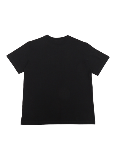 Shop Dolce & Gabbana Flock Logo T-shirt In Black