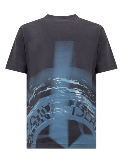Shop Stone Island Junior T-shirt With Logo In Navy Blue