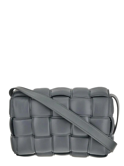 Shop Bottega Veneta Padded Cassette In Grey