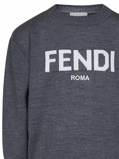 Shop Fendi Sweaters In Grey