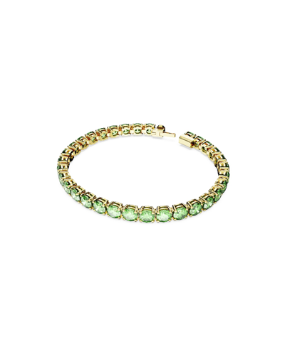Swarovski Matrix Tennis Bracelet In Green