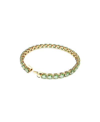 Swarovski Matrix Tennis Bracelet In Green