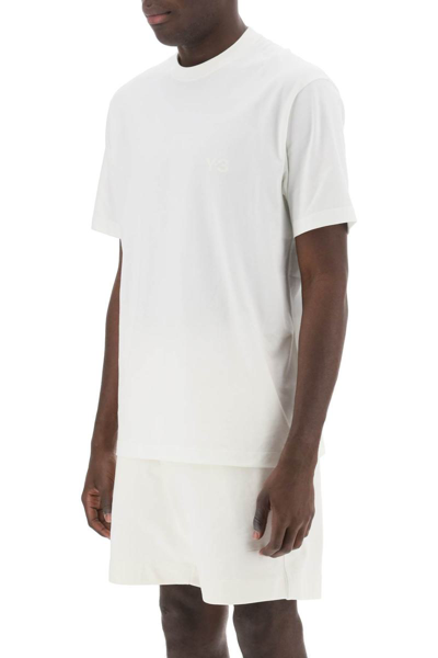 Shop Y-3 T-shirt With Tonal Logo In White