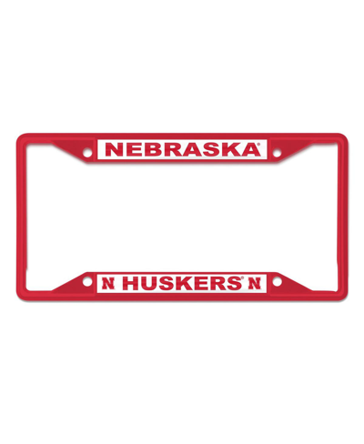 Shop Wincraft Nebraska Huskers Chrome Color License Plate Frame In Red