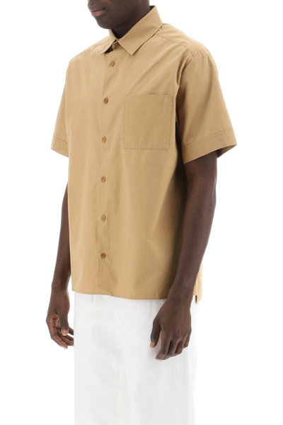 Shop Apc A.p.c. Ross Short-sleeved Shirt In Beige