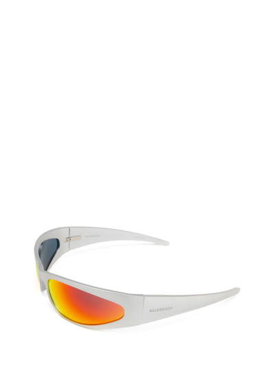 Shop Balenciaga Bb0290s Silver Sunglasses