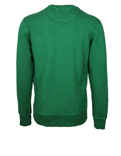 Shop Golden Goose Journey Sweatshirt In Green Cotton Fleece