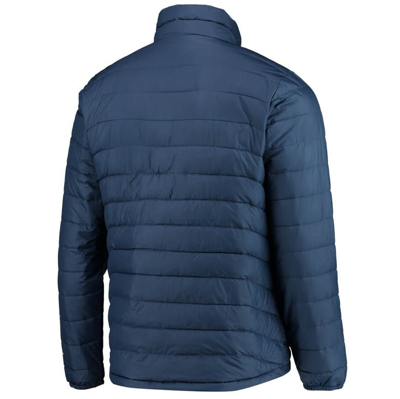 Shop Columbia Navy Michigan Wolverines Powder Lite Omni-heat Reflective Full-zip Jacket
