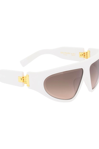 Shop Balmain B-escape Sunglasses In White