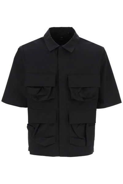 Shop Y-3 Short-sleeved Cargo Shirt In Black