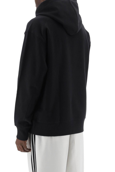 Shop Y-3 Hoodie With Gradient Logo Print In Black