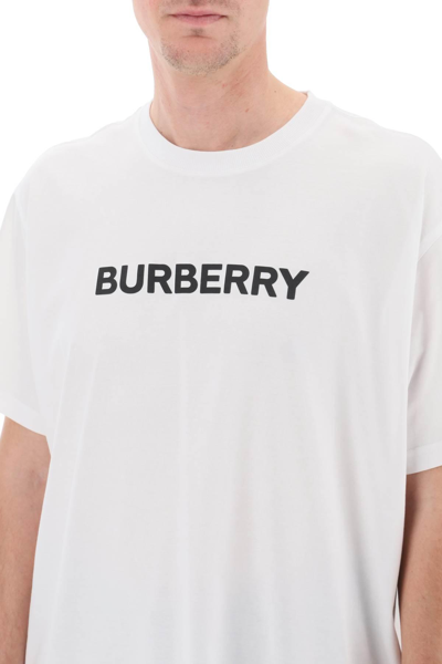 Shop Burberry Harriston T-shirt With Logo Print In White
