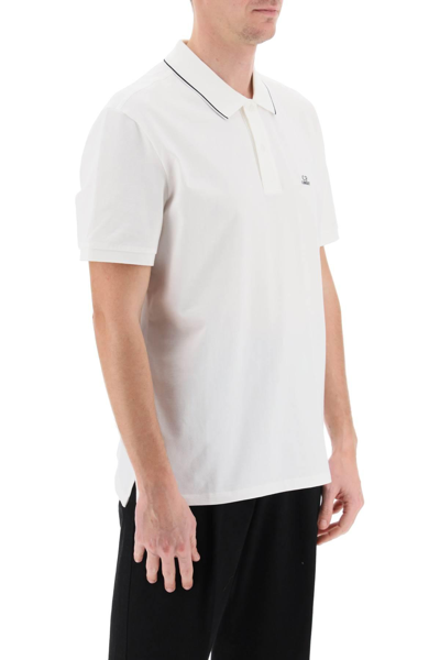 Shop C.p. Company Regular Fit Polo Shirt In White